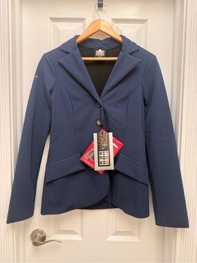 NWT For Horses Equestrian Show Jacket Coat Navy Blue size Medium